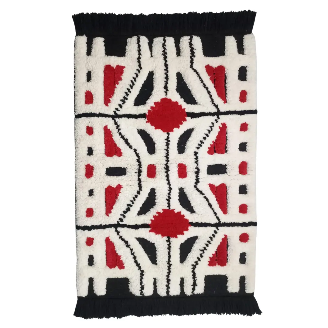 Hand Tufted Woolen Floor Mat Tribal | 2ft x 3ft | GSM 857