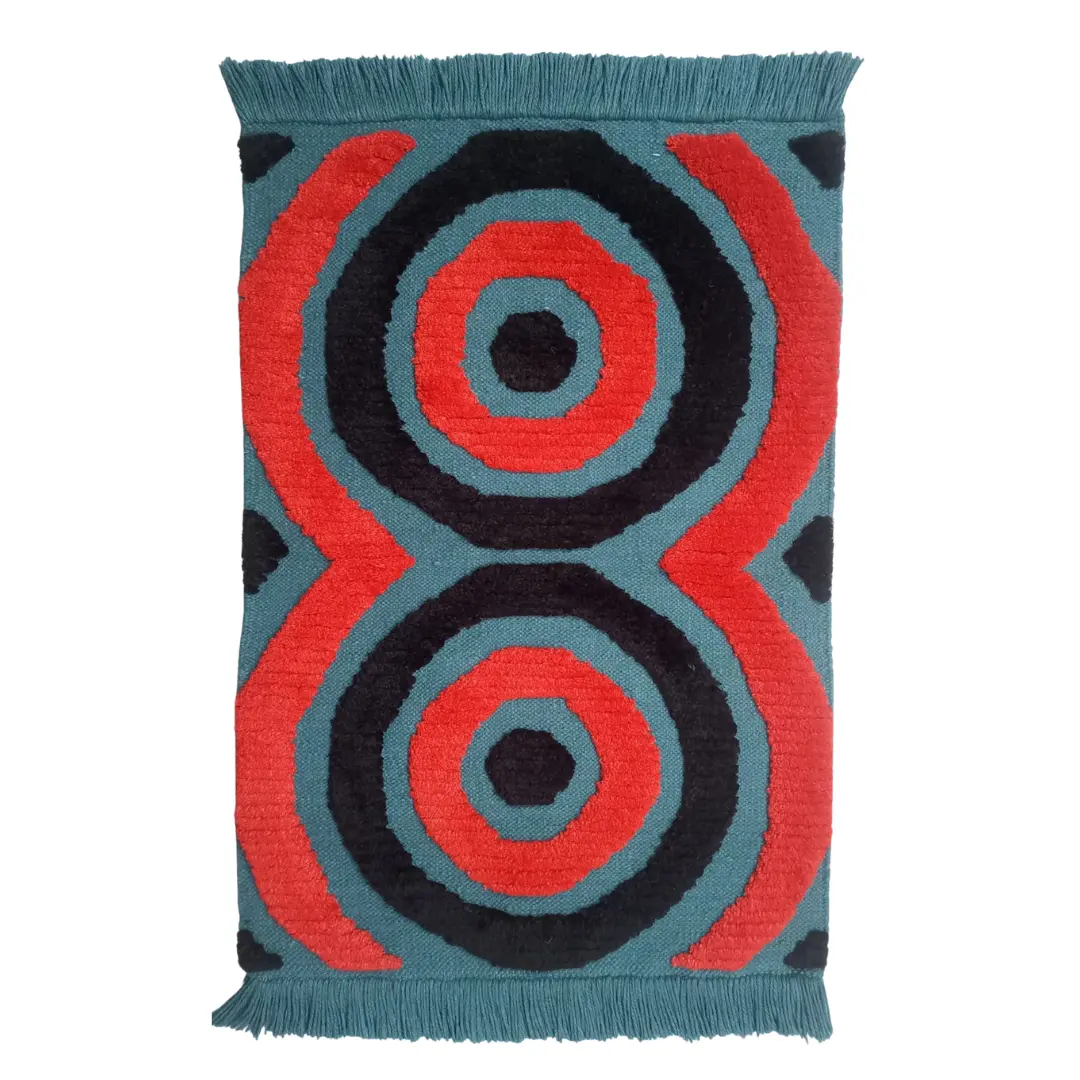 Hand Tufted Woolen Floor Mat Circular | 2ft x 3ft | GSM 857